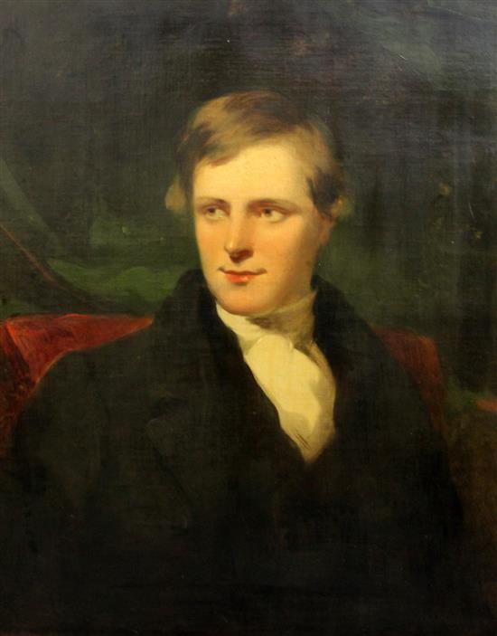 Early 19th Century English School Portrait of a gentleman 30 x 25in.